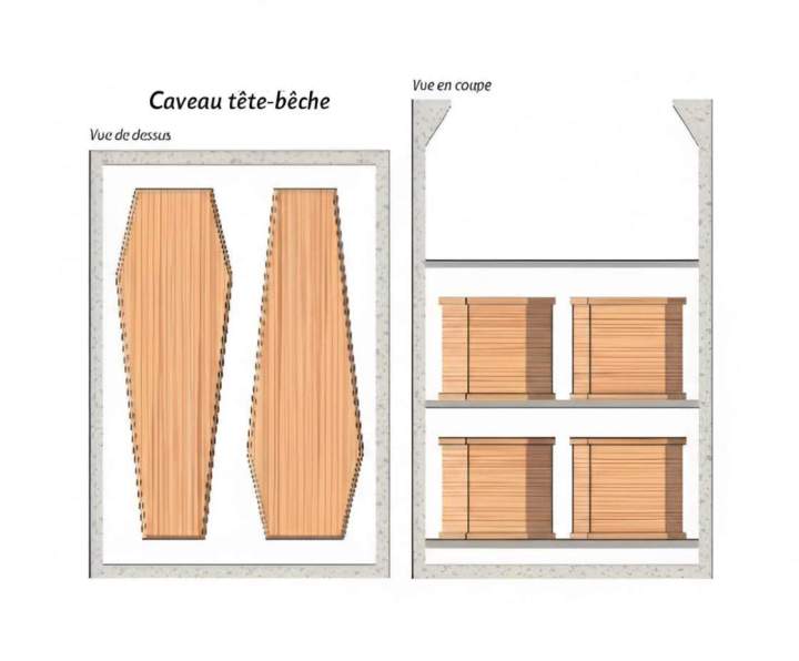 Caveau tête-bêche Étampes